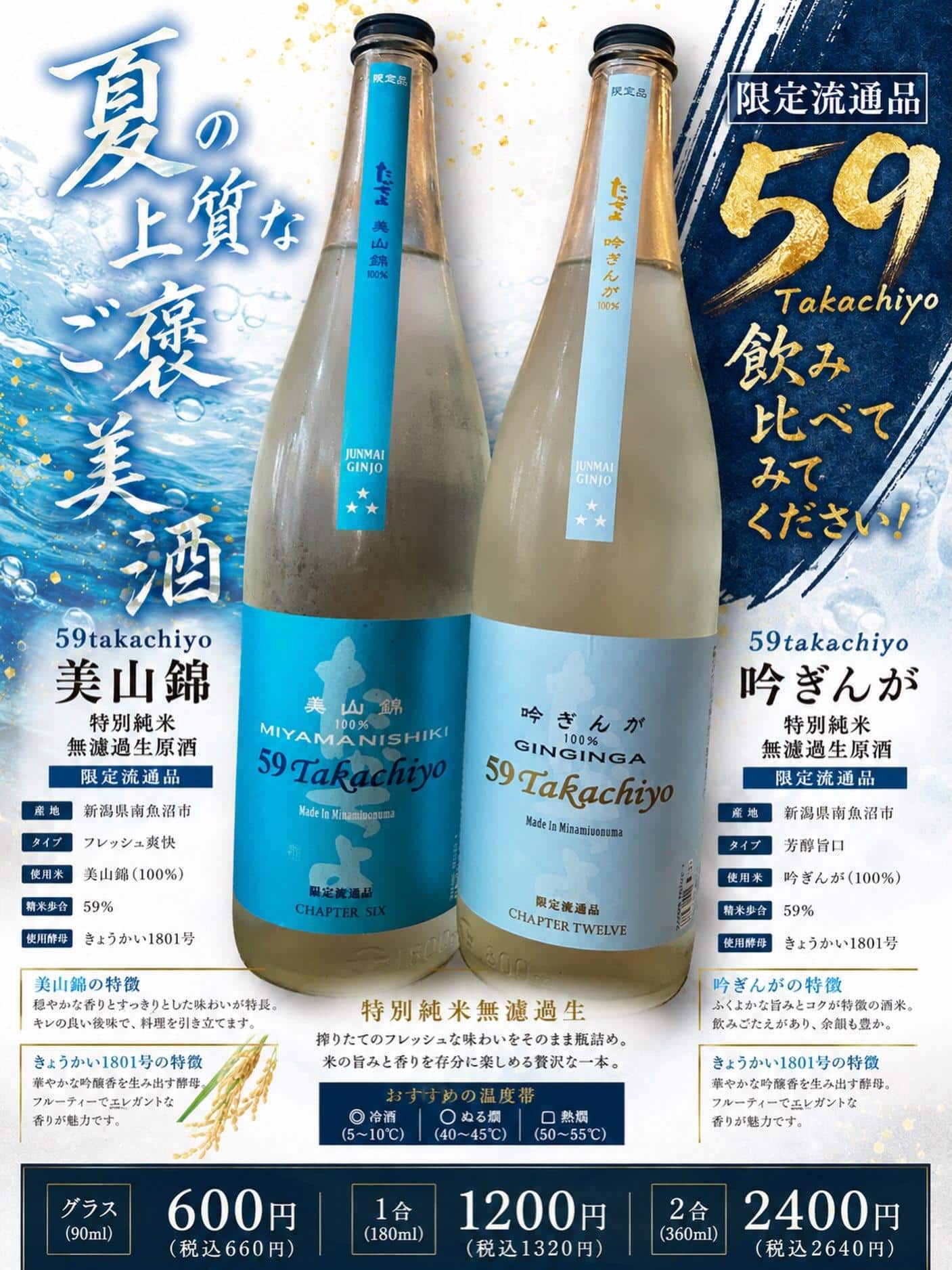 本日解禁!59takachiyo 美山錦&吟ぎんが